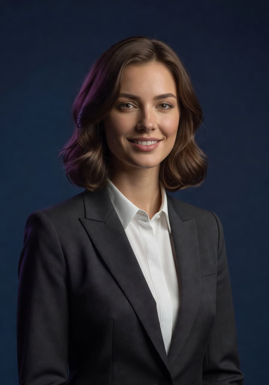 Professional AI headshot generated from a selfie with SelfAI – AI Photo Studio